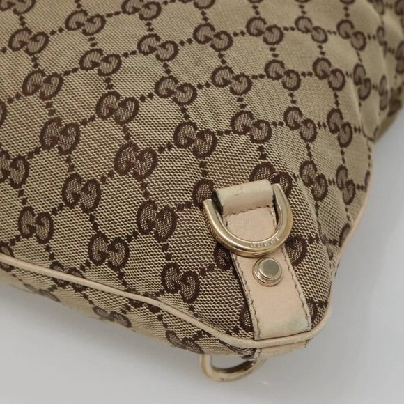 GUCCI GG Canvas Abbey Shoulder Bag Beige Gold 131326 Auth SW1474 - Picture 4 of 16